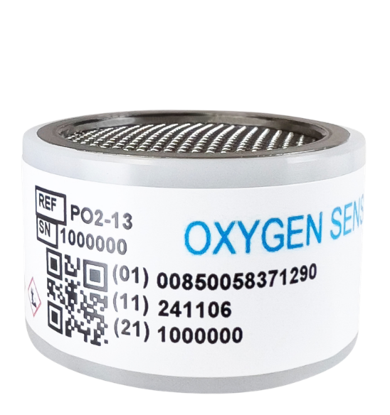 PO2-13 Percent Oxygen Sensor fuel cell for standard industrial gas stream analysis.